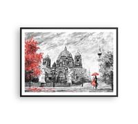 Poster 100x70cm Cattedrale Berlino amanti Stampe Immagini Quadri Moderni Murale