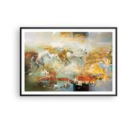 Poster 100x70cm Cavalli Galoppo Moderni Stampe Immagini Quadri Moderni Murale
