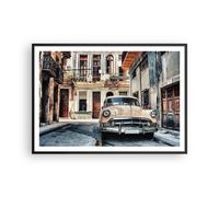 Poster 100x70cm Cubano auto case popolari Stampe Immagini Quadri Moderni Murale