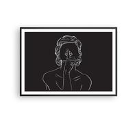 Poster 100x70cm Donna Disegno Linea Stampe Immagini Quadri Moderni Murale