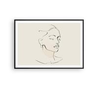 Poster 100x70cm Donna Disegno Linea Stampe Immagini Quadri Moderni Murale