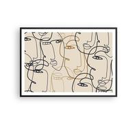 Poster 100x70cm Donna viso linea Stampe Immagini Quadri Moderni Murale