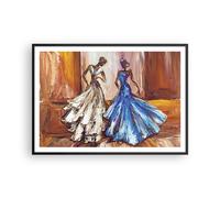 Poster 100x70cm Donne vestiti olio Stampe Immagini Quadri Moderni Murale