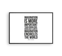 Poster 100x70cm Einstein Maxim Immaginazione Stampe Immagini Quadri Moderni