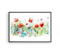 Poster 100x70cm Fiori Prato foglia natura Stampe Immagini Quadri Moderni Murale
