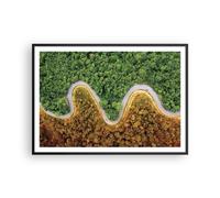 Poster 100x70cm Fotografia aerea modo foresta Stampe Immagini Quadri Moderni