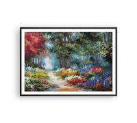 Poster 100x70cm Impressionismo Natura Foresta Stampe Immagini Quadri Moderni