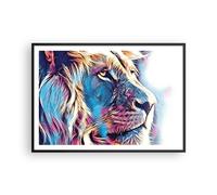 Poster 100x70cm Leone criniera fiaba Stampe Immagini Quadri Moderni Murale