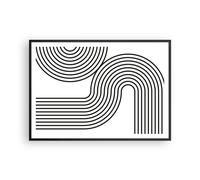 Poster 100x70cm Linee Minimalista Pezzo Stampe Immagini Quadri Moderni Murale