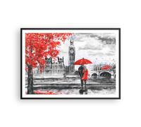 Poster 100x70cm Londra l'architettura il Big Ben Stampe Immagini Quadri Moderni