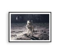 Poster 100x70cm Luna Terra Astronauta Stampe Immagini Quadri Moderni Murale