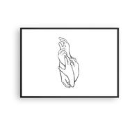 Poster 100x70cm Mani Linea Minimalismo Stampe Immagini Quadri Moderni Murale