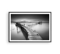 Poster 100x70cm mare ponte paesaggio natura Stampe Immagini Quadri Moderni