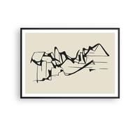 Poster 100x70cm Minimalismo Pezzo Linea Stampe Immagini Quadri Moderni Murale