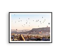 Poster 100x70cm montagne mongolfiera volo Stampe Immagini Quadri Moderni Murale