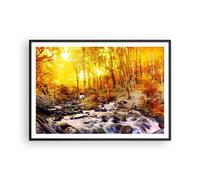 Poster 100x70cm montagne ruscello acqua Stampe Immagini Quadri Moderni Murale