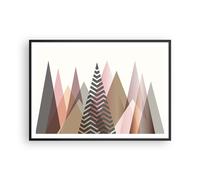 Poster 100x70cm Montagne Triangoli Astrazione Stampe Immagini Quadri Moderni