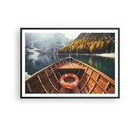 Poster 100x70cm Łódź Montagne Kayak Stampe Immagini Quadri Moderni Murale