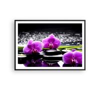 Poster 100x70cm Orchidea natura Acqua fiore Stampe Immagini Quadri Moderni