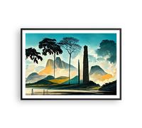 Poster 100x70cm Paesaggio Brasile Montagne Stampe Immagini Quadri Moderni Murale