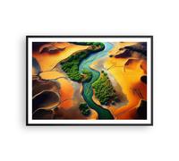 Poster 100x70cm Paesaggio Natura Fiume Stampe Immagini Quadri Moderni Murale