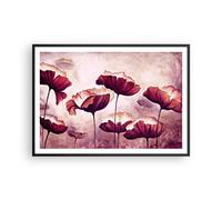 Poster 100x70cm papavero fiore prato Stampe Immagini Quadri Moderni Murale