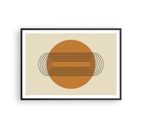 Poster 100x70cm Pezzo geometrico arancione Stampe Immagini Quadri Moderni Murale