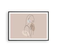 Poster 100x70cm Pezzo Linea Donna Stampe Immagini Quadri Moderni Murale