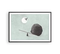 Poster 100x70cm Pietra leva fisica Stampe Immagini Quadri Moderni Murale