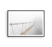 Poster 100x70cm Ponte Sospeso Nebbia Stampe Immagini Quadri Moderni Murale