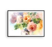 Poster 100x70cm rosa fiore giardino Stampe Immagini Quadri Moderni Murale