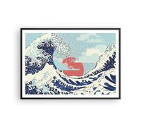 Poster 100x70cm Rosso moderno forse Stampe Immagini Quadri Moderni Murale