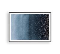 Poster 100x70cm Sfondo blu dorato Stampe Immagini Quadri Moderni Murale