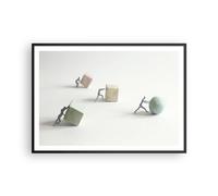 Poster 100x70cm Simbolo palla cubo Stampe Immagini Quadri Moderni Murale