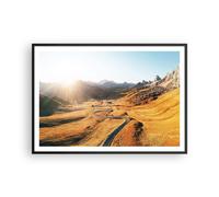 Poster 100x70cm Sole montagne via Stampe Immagini Quadri Moderni Murale