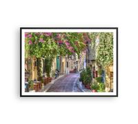 Poster 100x70cm Strada decorazione fiori grecia Stampe Immagini Quadri Moderni