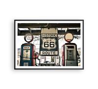 Poster 100x70cm strada vecchio 66 USA Stampe Immagini Quadri Moderni Murale