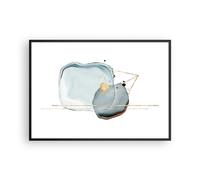 Poster 100x70cm Una Goccia D'Acqua Astrazione Minimalismo Stampe Quadri Moderni
