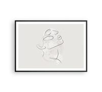 Poster 100x70cm Viso Linea Schizzo Stampe Immagini Quadri Moderni Murale