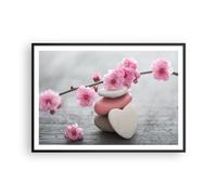 Poster 100x70cm yoga femmina fiore salute Stampe Immagini Quadri Moderni Murale