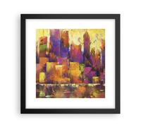 Poster 30x30cm Astrazione Città Grattacieli Stampe Immagini Quadri Moderni