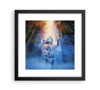 Poster 30x30cm Astronauta Luce Cosmo Stampe Immagini Quadri Moderni Murale