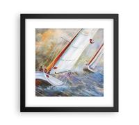 Poster 30x30cm Barca a vela immagine regata Stampe Immagini Quadri Moderni