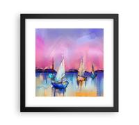 Poster 30x30cm barca a vela lago Stampe Immagini Quadri Moderni Murale