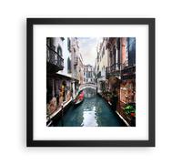 Poster 30x30cm Barca ponte turismo venezia Stampe Immagini Quadri Moderni Murale