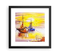 Poster 30x30cm Barche sole mare viaggi Stampe Immagini Quadri Moderni Murale