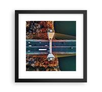 Poster 30x30cm Bridge Siekierkowski Varsavia Stampe Immagini Quadri Moderni