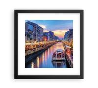 Poster 30x30cm Canale Grande Serata Stampe Immagini Quadri Moderni Murale