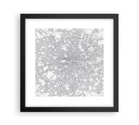 Poster 30x30cm Città mappa Londra Stampe Immagini Quadri Moderni Murale