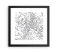 Poster 30x30cm Città Mappa Roma Stampe Immagini Quadri Moderni Murale